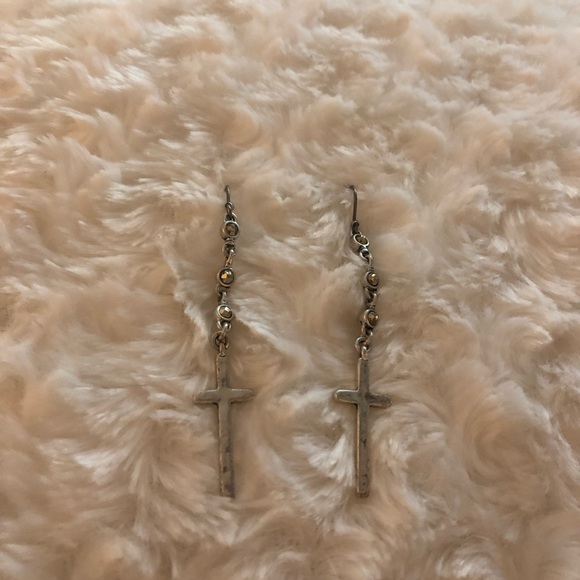 Silver cross earrings! - Picture 1 of 1